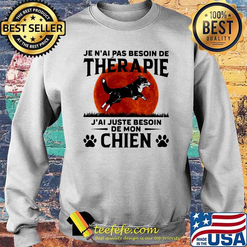 Je n'ai pas besoin de thérapie - Dogs blood moon Sweater Je n'ai pas besoin de thérapie - Dogs blood moon Sweater