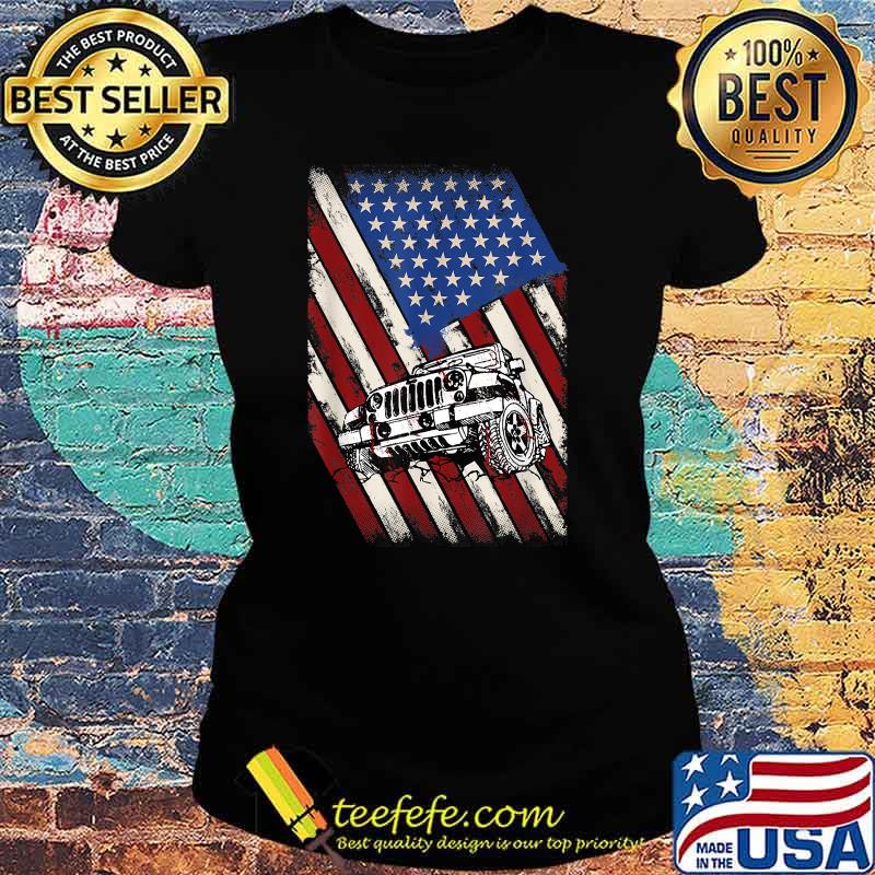 Jeep american flag Ladies tee Jeep american flag Ladies tee
