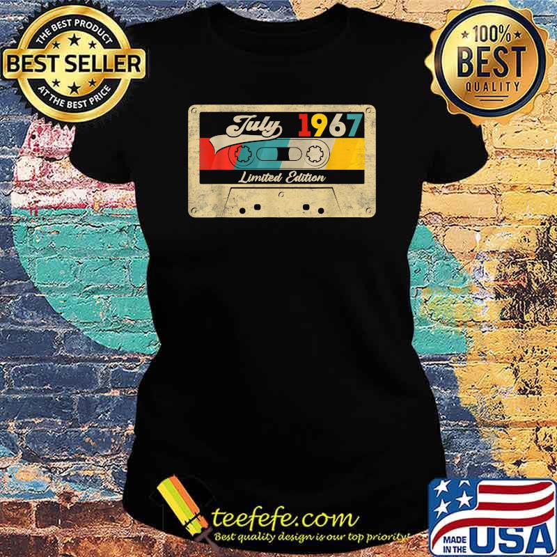 July 1967 Limited Edition 54th Birthday Retro Cassette Tape Shirt Ladies tee July 1967 Limited Edition 54th Birthday Retro Cassette Tape Shirt Ladies tee
