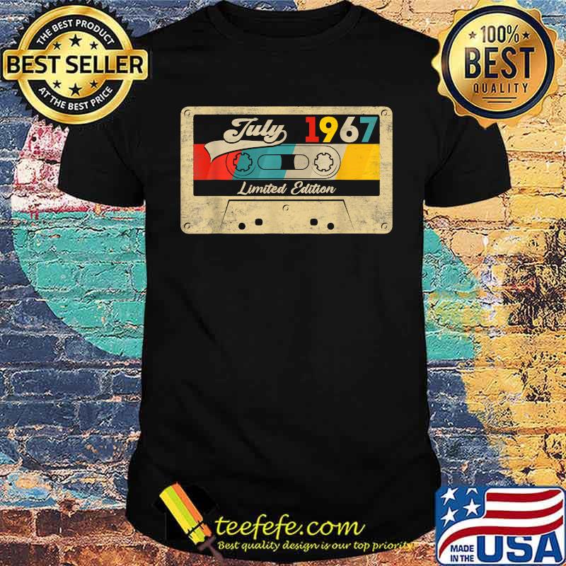 July 1967 Limited Edition 54th Birthday Retro Cassette Tape Shirt July 1967 Limited Edition 54th Birthday Retro Cassette Tape Shirt