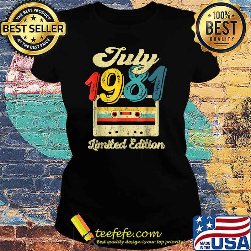 July 1981 Limited Edition Cassette Tape Vintage T-Shirt Ladies tee July 1981 Limited Edition Cassette Tape Vintage T-Shirt Ladies tee