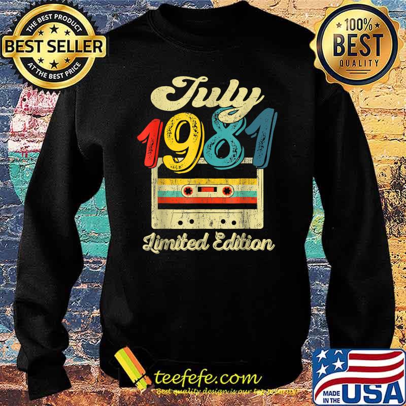 July 1981 Limited Edition Cassette Tape Vintage T-Shirt Sweater July 1981 Limited Edition Cassette Tape Vintage T-Shirt Sweater