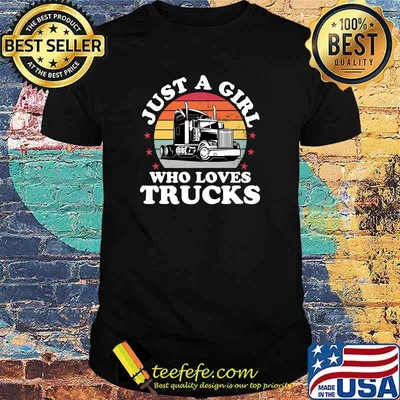Just a girl who loves trucks vintage T-Shirt