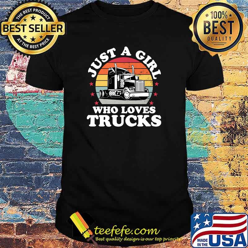 Just a girl who loves trucks vintage T-Shirt