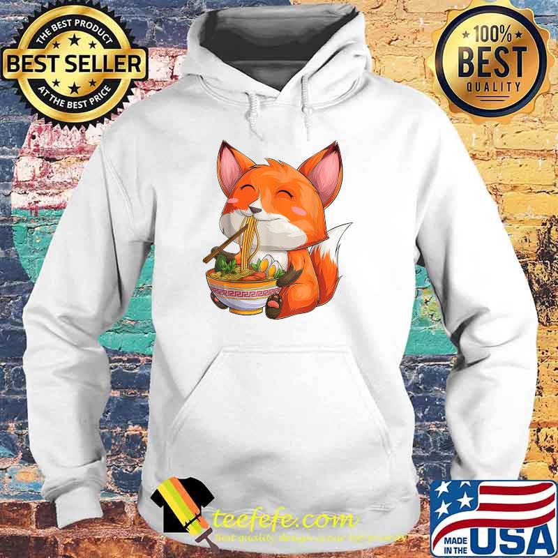 Kawaii japanese anime Fox ramen Food T-Shirt Hoodie Kawaii japanese anime Fox ramen Food T-Shirt Hoodie