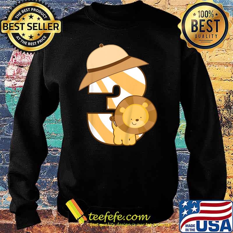 Kids 3rd Birthday Safari Jungle Lion 3 Year Old Shirt Sweater Kids 3rd Birthday Safari Jungle Lion 3 Year Old Shirt Sweater