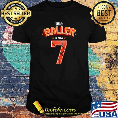 Kids Basketball Boys 7th Birthday This Baller Is Now 7 T-Shirt