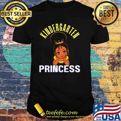Kids Kindergarten Princess Black Girl Magic Brown Skin Shirt