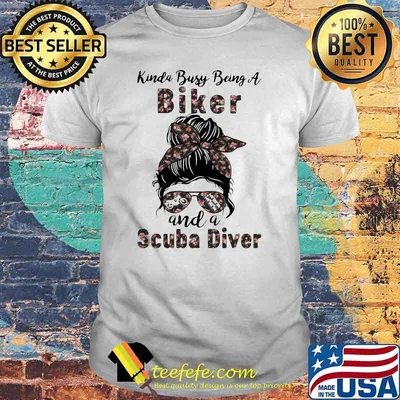 Kinda Busy Being A Biker And A Scuba Diver Flower Shirt