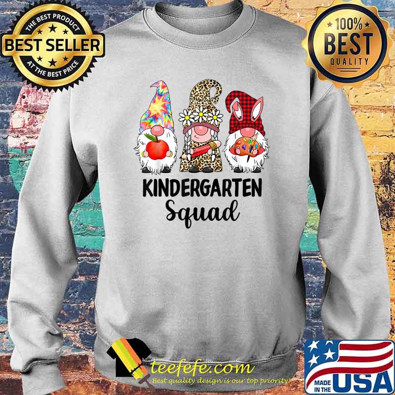 Kindergarten Squad Gnome Student Squad Leopard Back to Schoo T-Shirt Sweater Kindergarten Squad Gnome Student Squad Leopard Back to Schoo T-Shirt Sweater