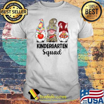 Kindergarten Squad Gnome Student Squad Leopard Back to Schoo T-Shirt