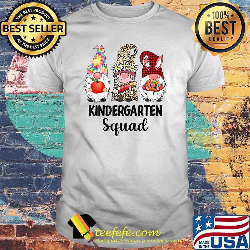 Kindergarten Squad Gnome Student Squad Leopard Back to Schoo T-Shirt