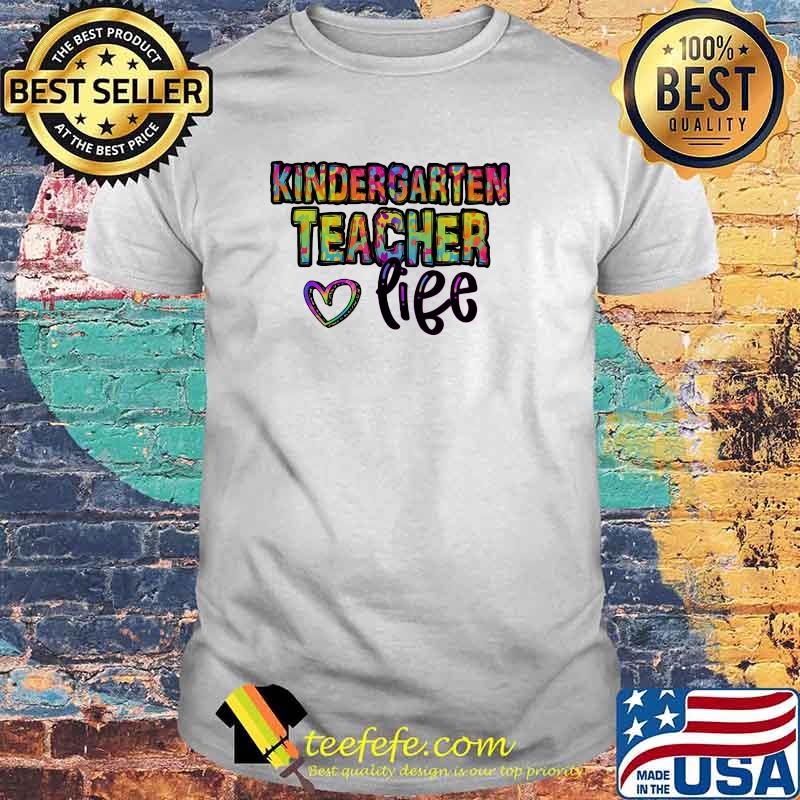 Kindergarten Teacher Life Heart Watercolor Shirt