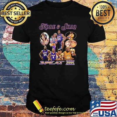 Kobe and shaq 3peat lakers shirt