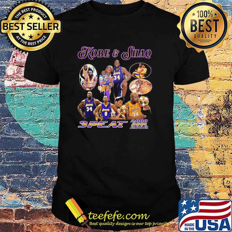 Kobe and shaq 3peat lakers shirt