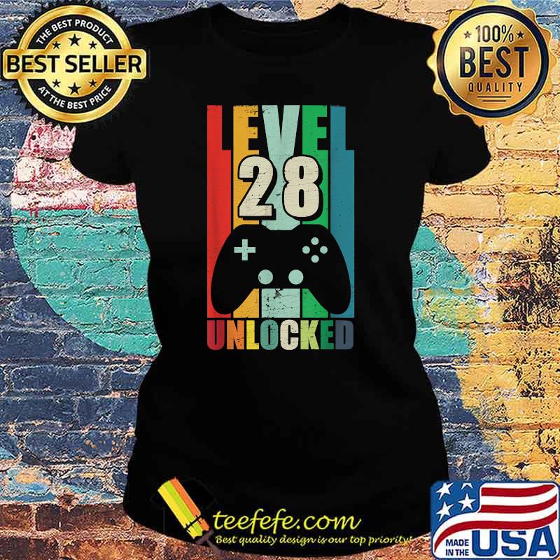 Level 28 unclocked video game vintage Ladies tee Level 28 unclocked video game vintage Ladies tee
