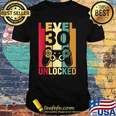 Level 30 Unlocked Video Game Vintage T-Shirt