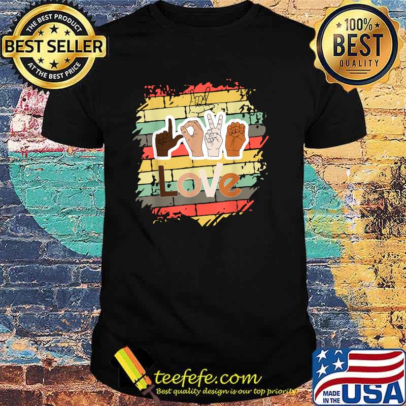 LOVE - ASL Love, Sign Language ILY vintage T-Shirt