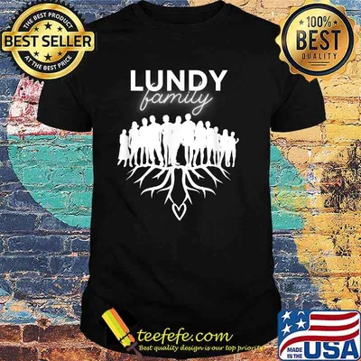 Lundy Family Reunion Picnic Love Tree White Font T-Shirt