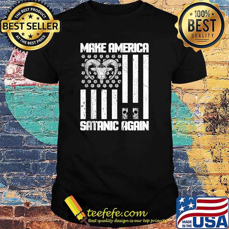 Make America Satanic Again Amemrican Flag T-Shirt