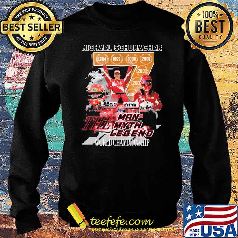 Michael schumacher the man the myth the legend world championship signature s Sweater Michael schumacher the man the myth the legend world championship signature s Sweater