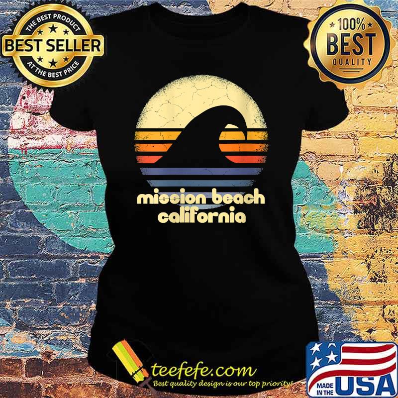 Mission Beach California Ocean Wave Vintage Shirt Ladies tee Mission Beach California Ocean Wave Vintage Shirt Ladies tee