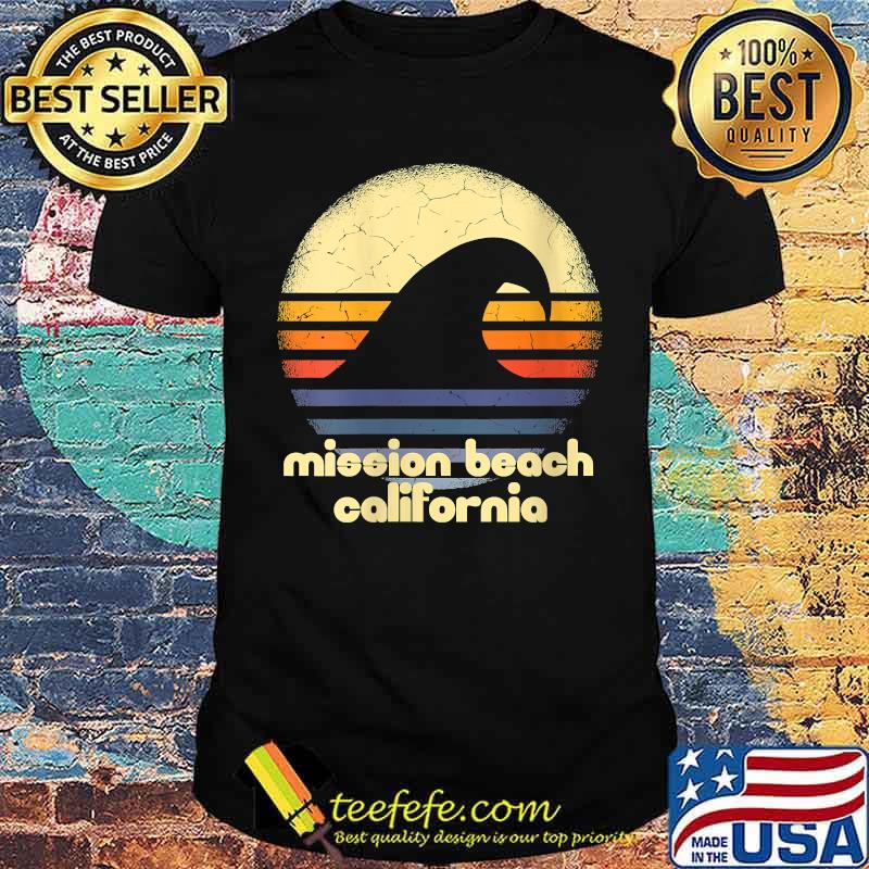 Mission Beach California Ocean Wave Vintage Shirt