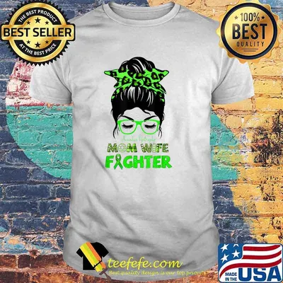 Mom Wife Fighter MUSCULAR DYSTROPHY Awareness T-Shirt