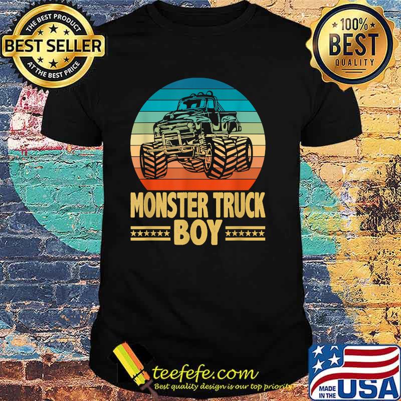 Monster Truck Boy Engines Vintage SUnset T-Shirt Monster Truck Boy Engines Vintage SUnset T-Shirt
