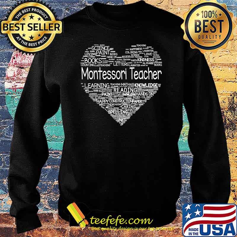 Montessori Teacher Team Funny Heart Back To School T-Shirt Sweater Montessori Teacher Team Funny Heart Back To School T-Shirt Sweater