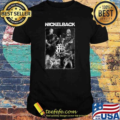 Nickelbacks Signatures Rock Band Legend 80s 90s T-Shirt