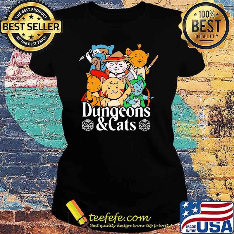 Official Dungeons And Cats Shirt Ladies tee Official Dungeons And Cats Shirt Ladies tee