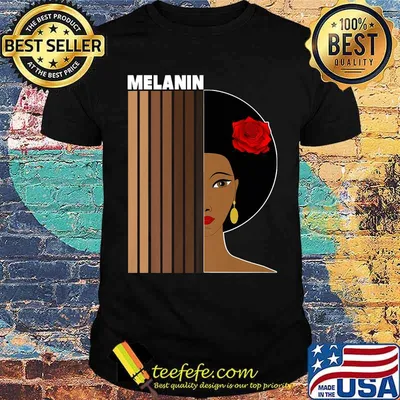 Oheneba Melanin Shades Black Pride Afrocentric Afro Queen T-Shirt