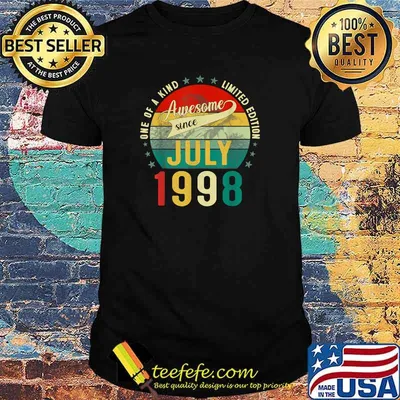 One of a kind limited edition awesome sice july 1998 23th years old vintage shirt