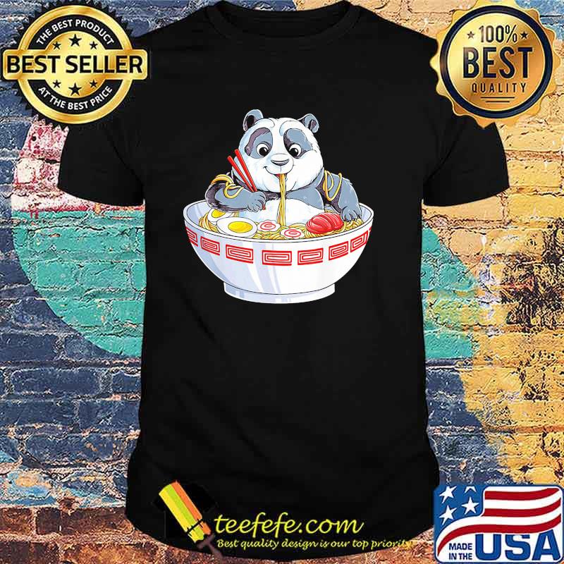 Panda eating noodle shirt Panda eating noodle shirt