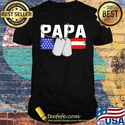 PApa American Flag Veteran Shirt