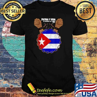 Patria y Vida pullover, Bandera Cubana, El cambio es ya T-Shirt