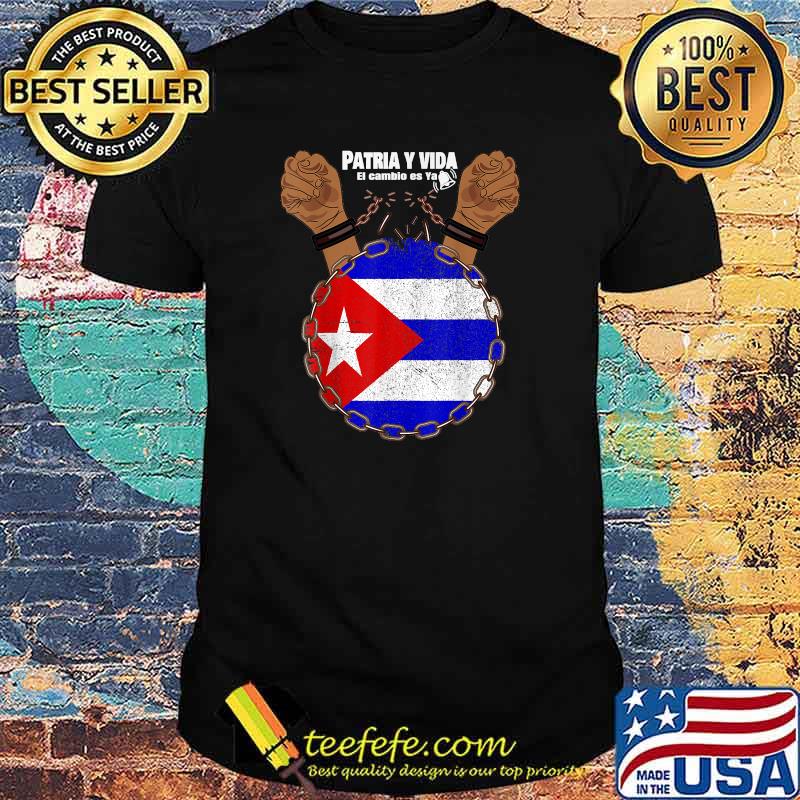 Patria y Vida pullover, Bandera Cubana, El cambio es ya T-Shirt