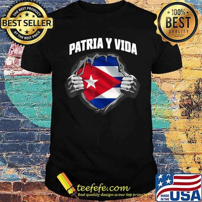 Patria Y Vida SOS Cuba Flag Free Cuba T-Shirt