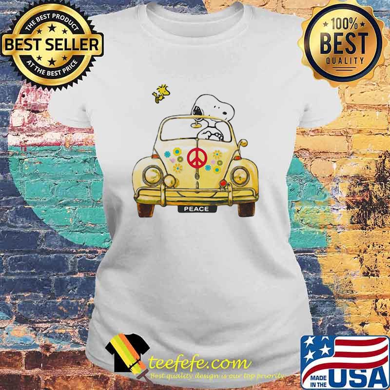 Peace Car Snoopy Hippie Shirt Laides tee Peace Car Snoopy Hippie Shirt Laides tee