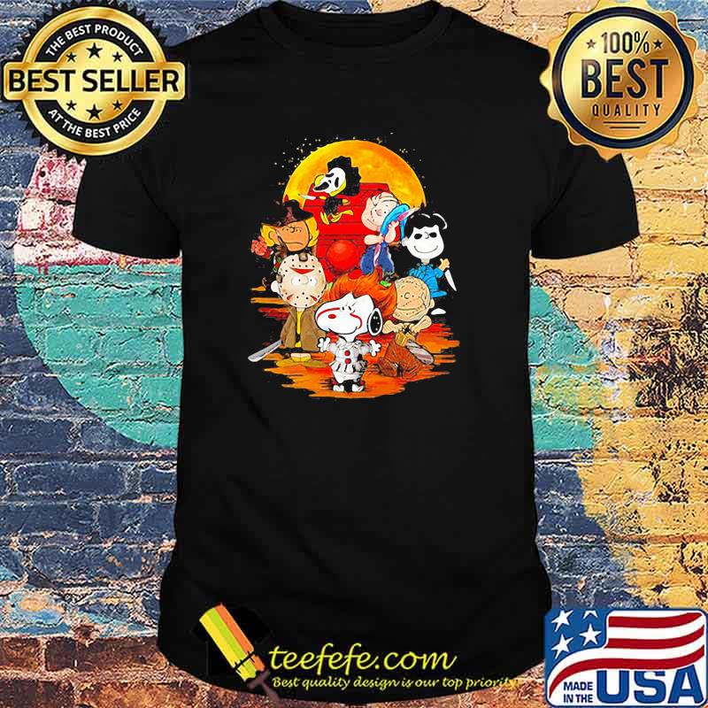 Peanuts cosplay halloween blood moon shirt Peanuts cosplay halloween blood moon shirt
