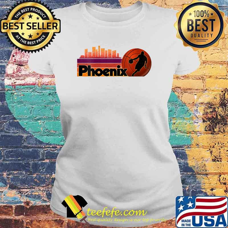 Phoenix AZ Cityscape Sun Basketball Fans T-Shirt Laides tee Phoenix AZ Cityscape Sun Basketball Fans T-Shirt Laides tee