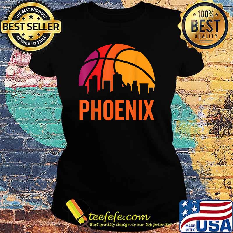 Phoenix Basketball B-Ball Vintage Retro Sunset T-Shirt Ladies tee Phoenix Basketball B-Ball Vintage Retro Sunset T-Shirt Ladies tee