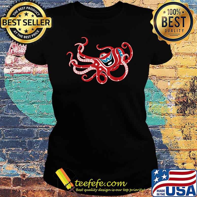 PNW Octopus, Tlingit style Shirt Ladies tee PNW Octopus, Tlingit style Shirt Ladies tee