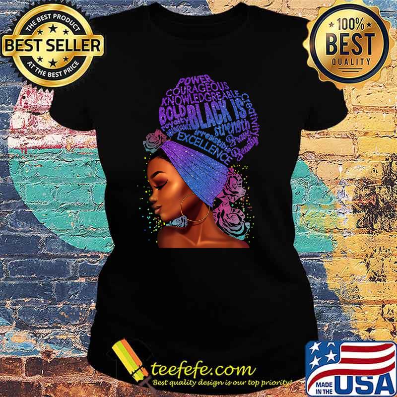 Power Courageous Knowledgreable bold black is Afro Girl Black Is Cloud Text Black Women T-Shirt (1) Ladies tee Power Courageous Knowledgreable bold black is Afro Girl Black Is Cloud Text Black Women T-Shirt (1) Ladies tee