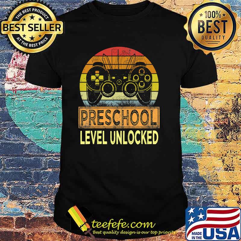 Preschool Level Unlocked Video Game Back to School Vintage T-Shirt
