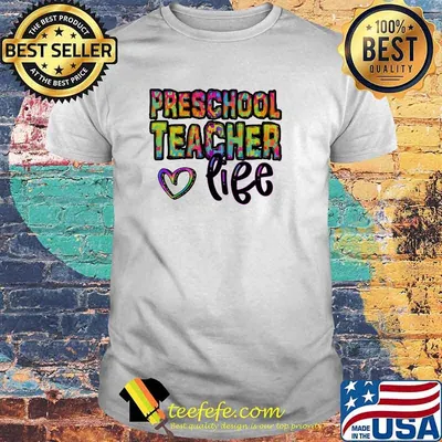 Preschool Teacher Life Heart Watercolor Shirt