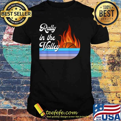 Rally In The Valley Basketball Retro Sunset T-Shirt