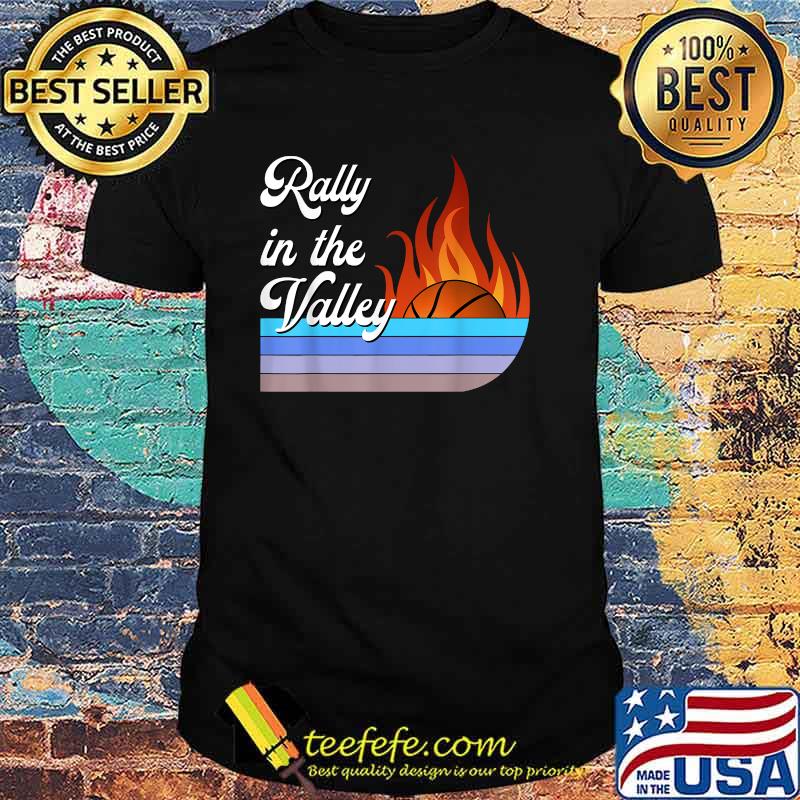 Rally In The Valley Basketball Retro Sunset T-Shirt