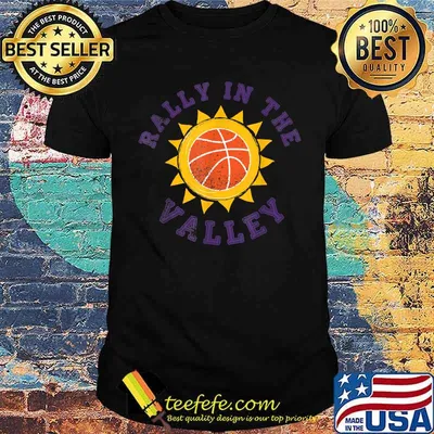 Rally In The Valley Phoenix Flaming Basketball Retro Sunset Shirt